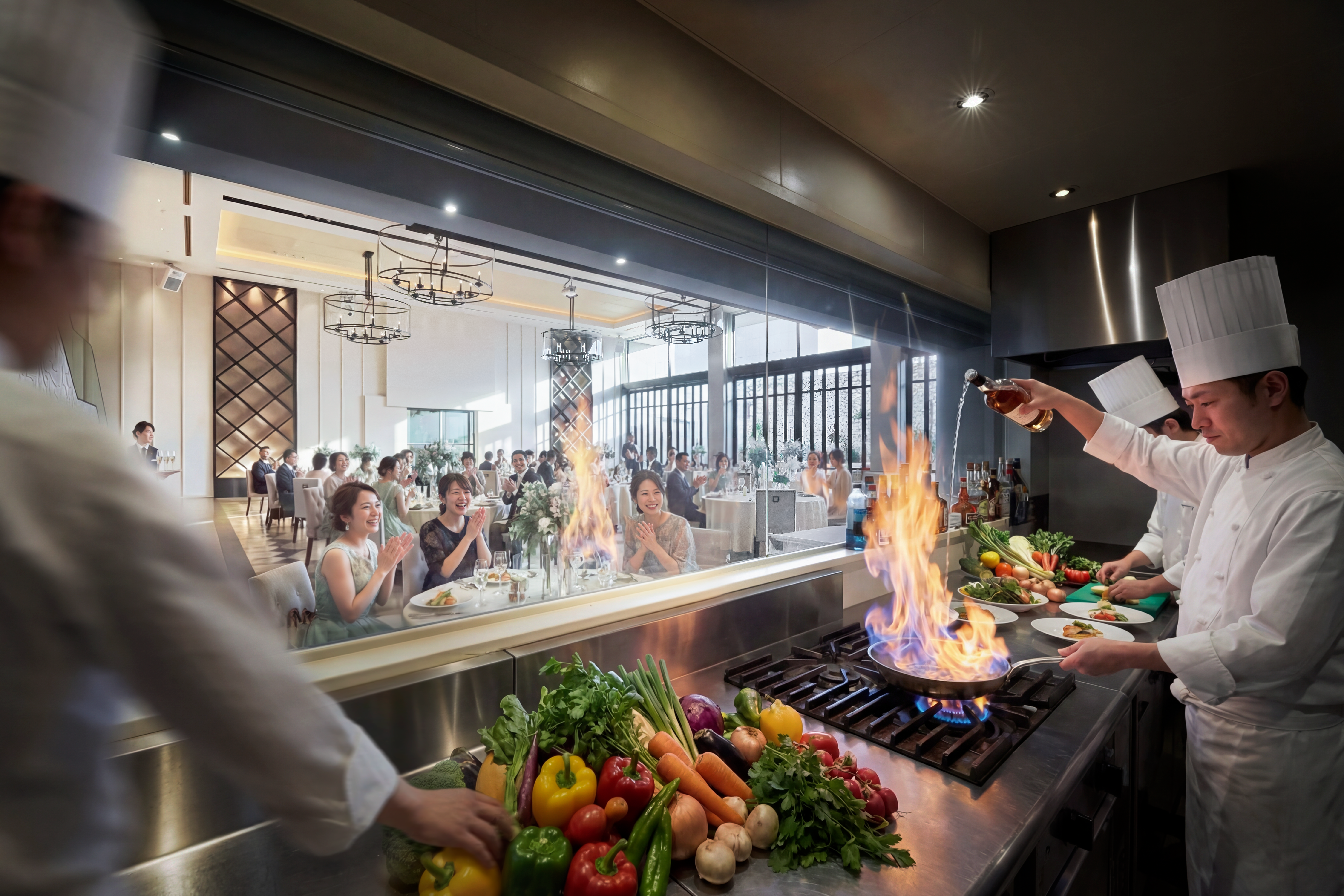 ゲストへ出来立ての美味しさを